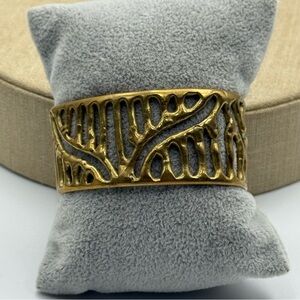 Elegant small brass Gold-Toned Women's cuff Bracelet